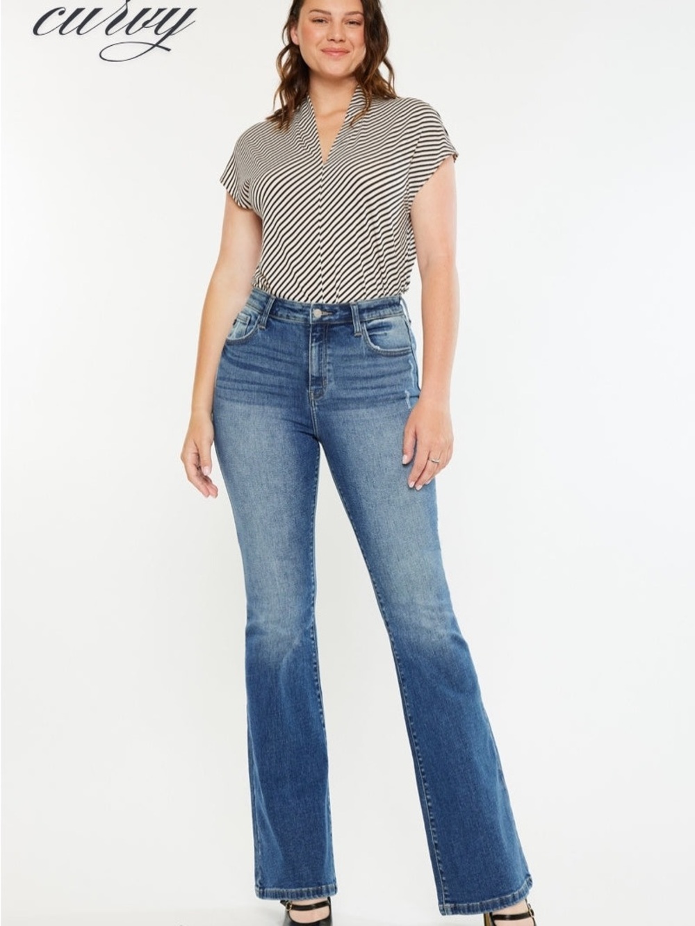 Kancan High Waist Wide Leg Stretch Jeans Size 9/28